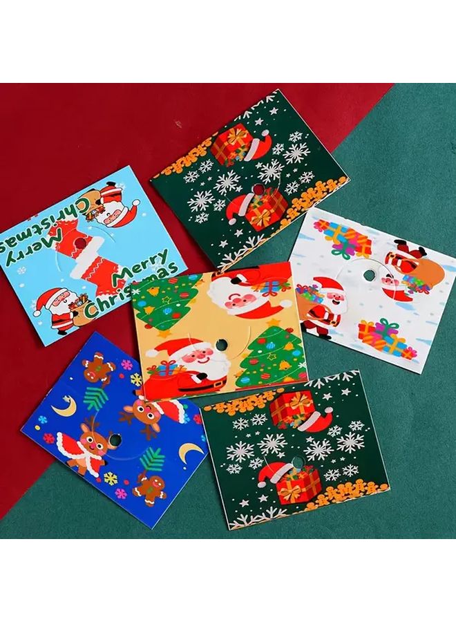 Mixed Color 25pcs Christmas Cards with Holes for DIY Charms Party and Home Decor - Image 3